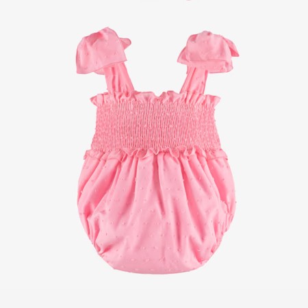 Pink plumeti romper