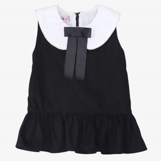 Black dress with black bow