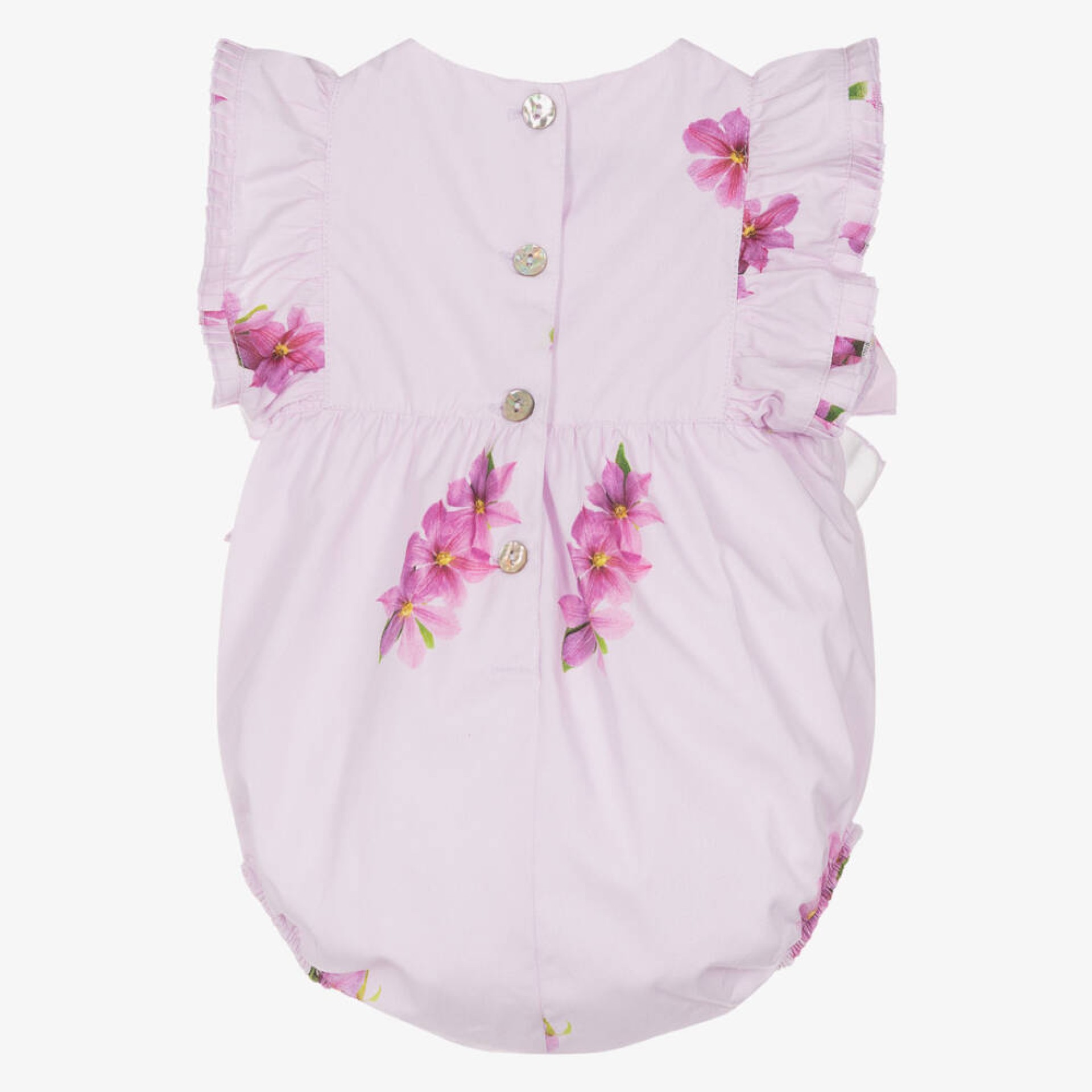 Barboteuse lilas avec des fleurs
