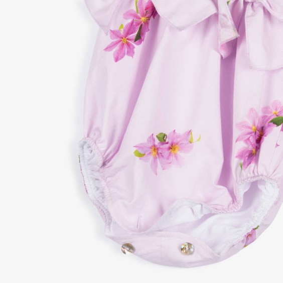 Lilac with flowers romper