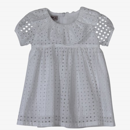 White English embroidered dress