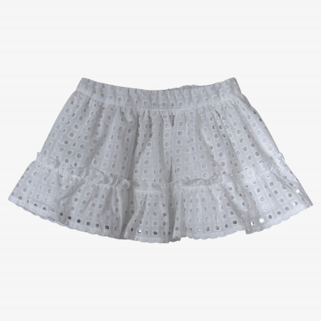 White skort with English embroidery