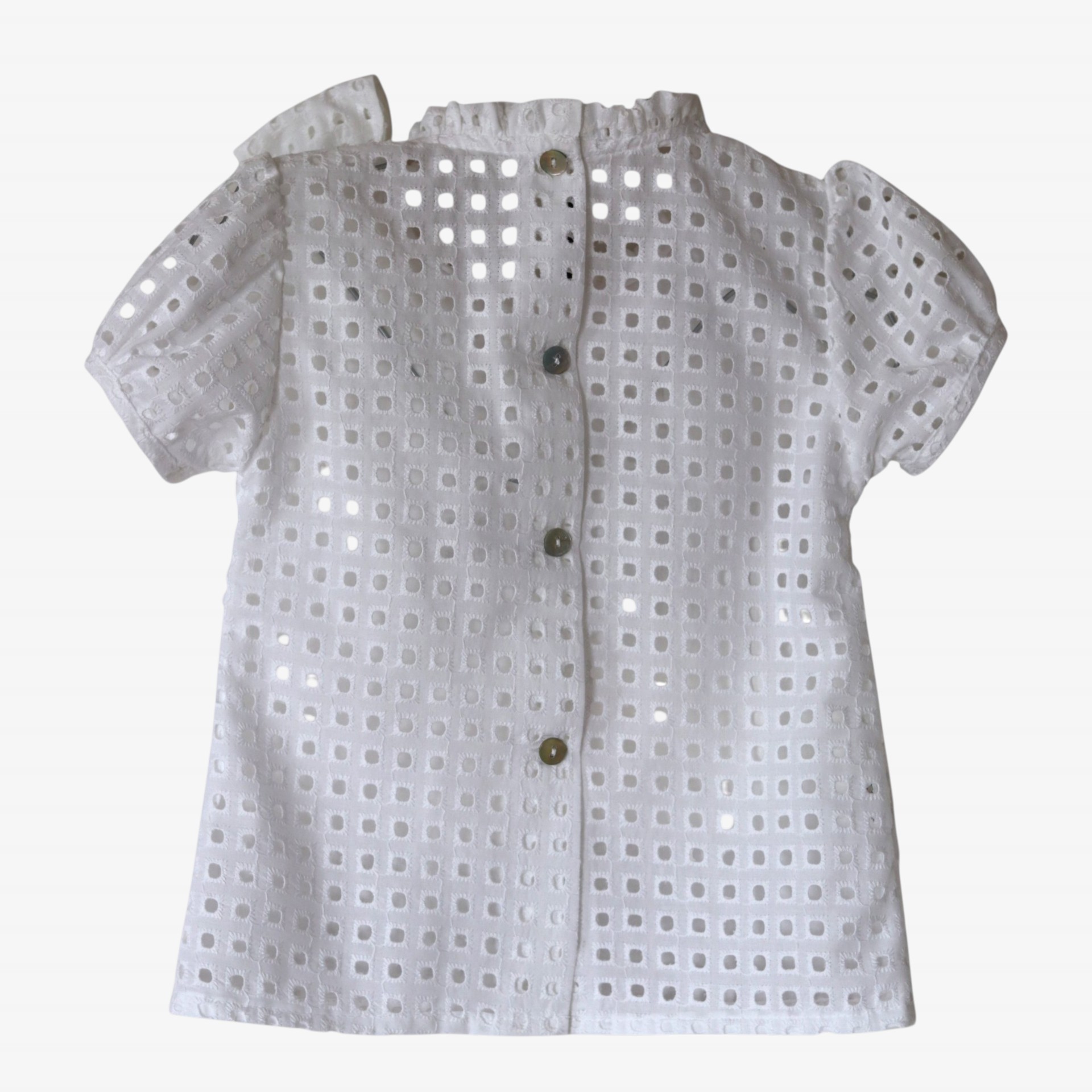 White blouse with English embroidery