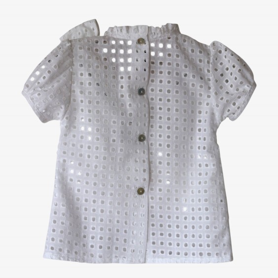 White blouse with English embroidery