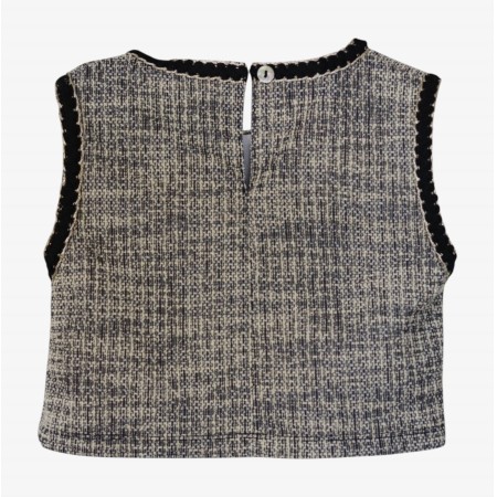 Tweed blouse with bows Tweed blouse with bows