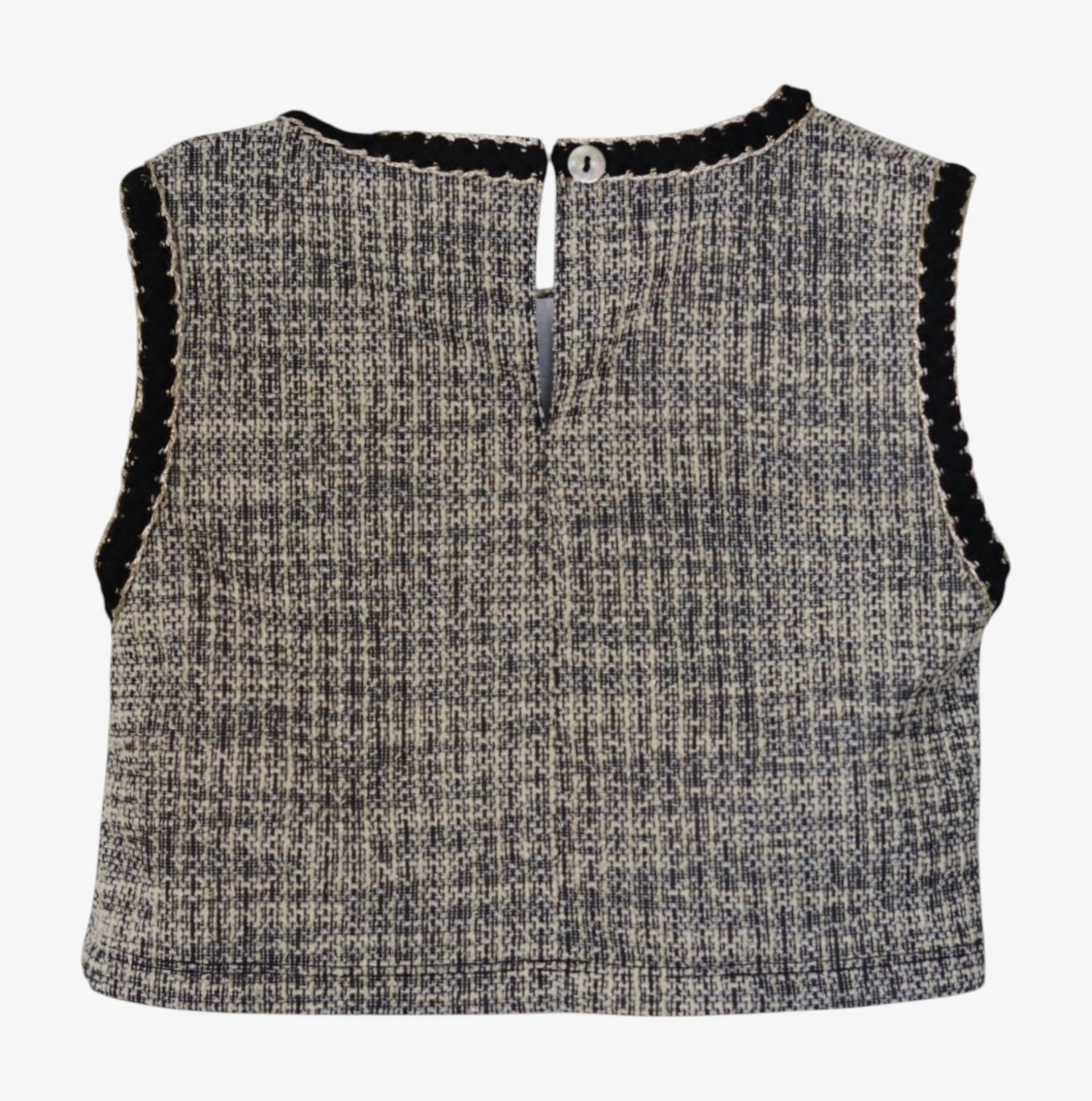 Tweed blouse with bows