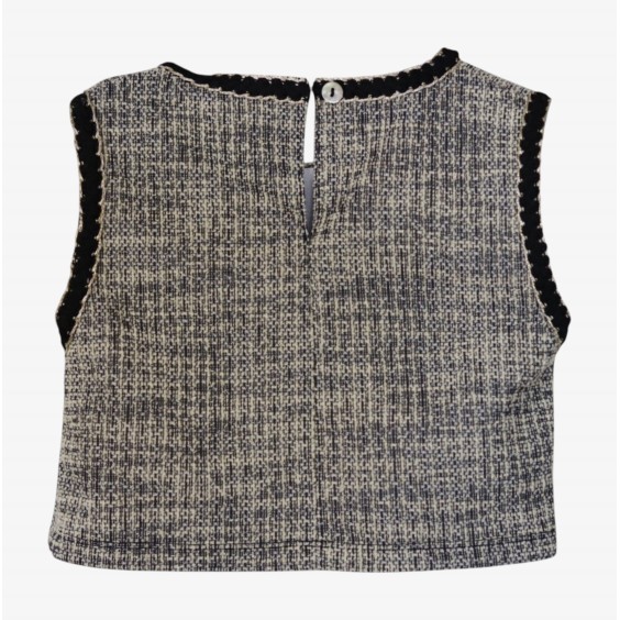 Tweed blouse with bows