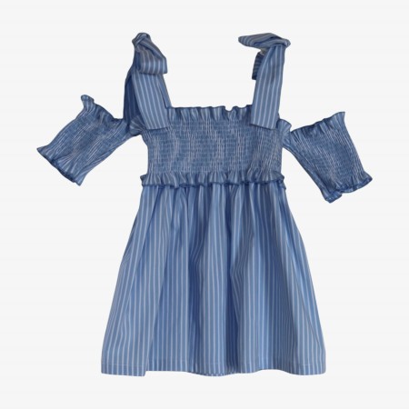 Blue striped dress with elastic Blue striped dress with elastic