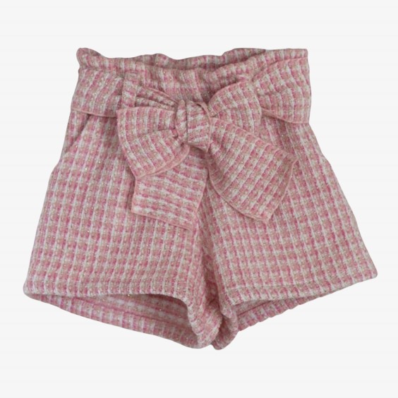 Pink Tweed Shorts