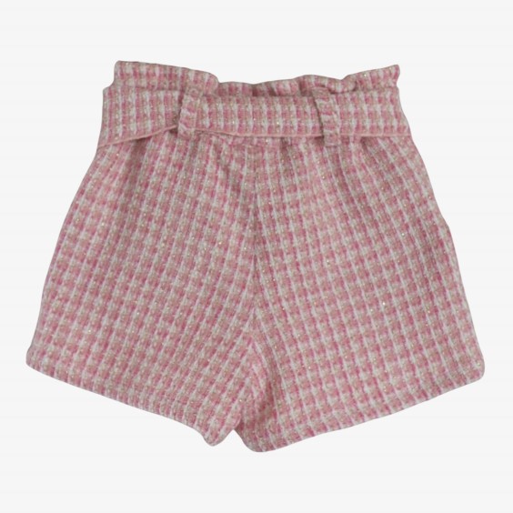 Pink Tweed Shorts