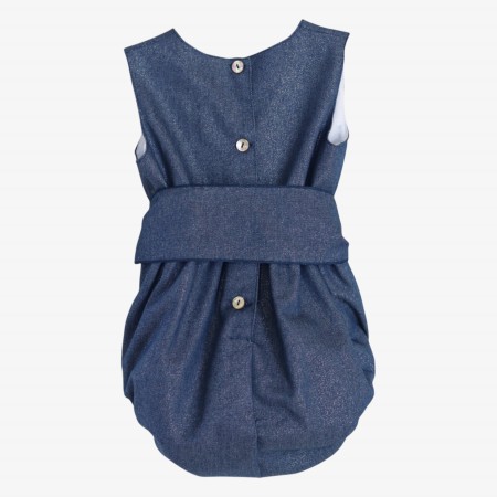 Denim glitter romper