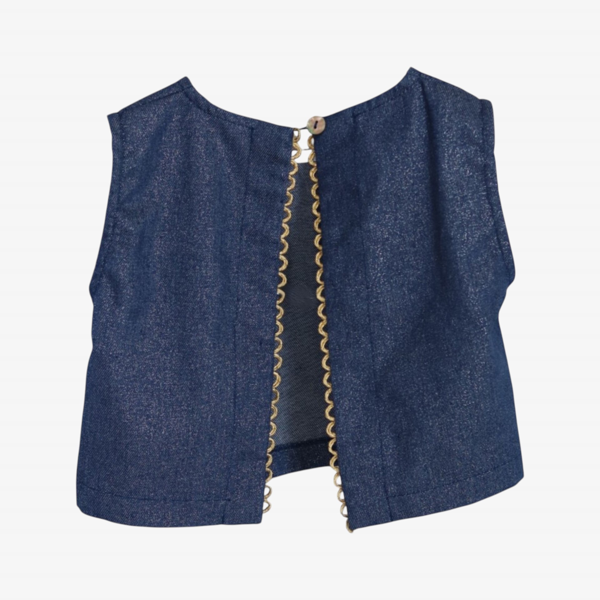 Sparkly denim blouse