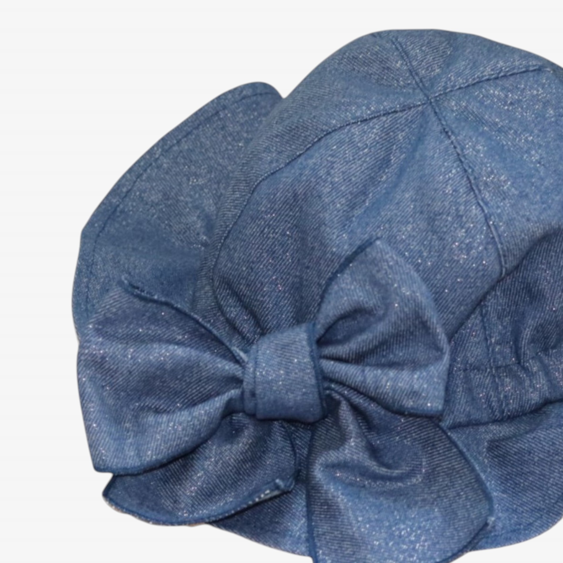 Denim hat with glitter