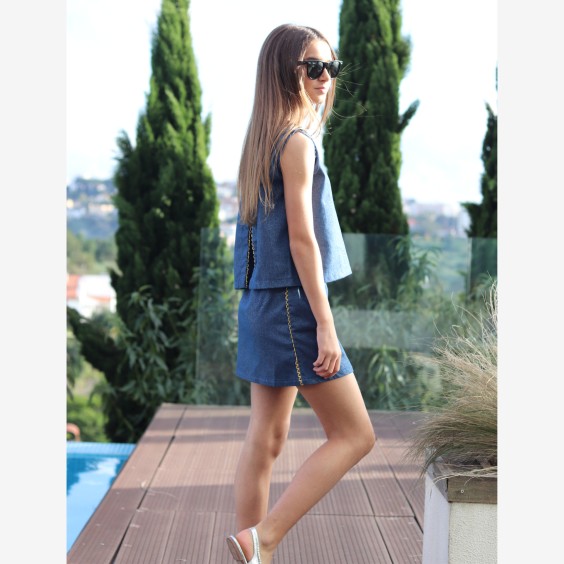 Sparkly denim blouse 