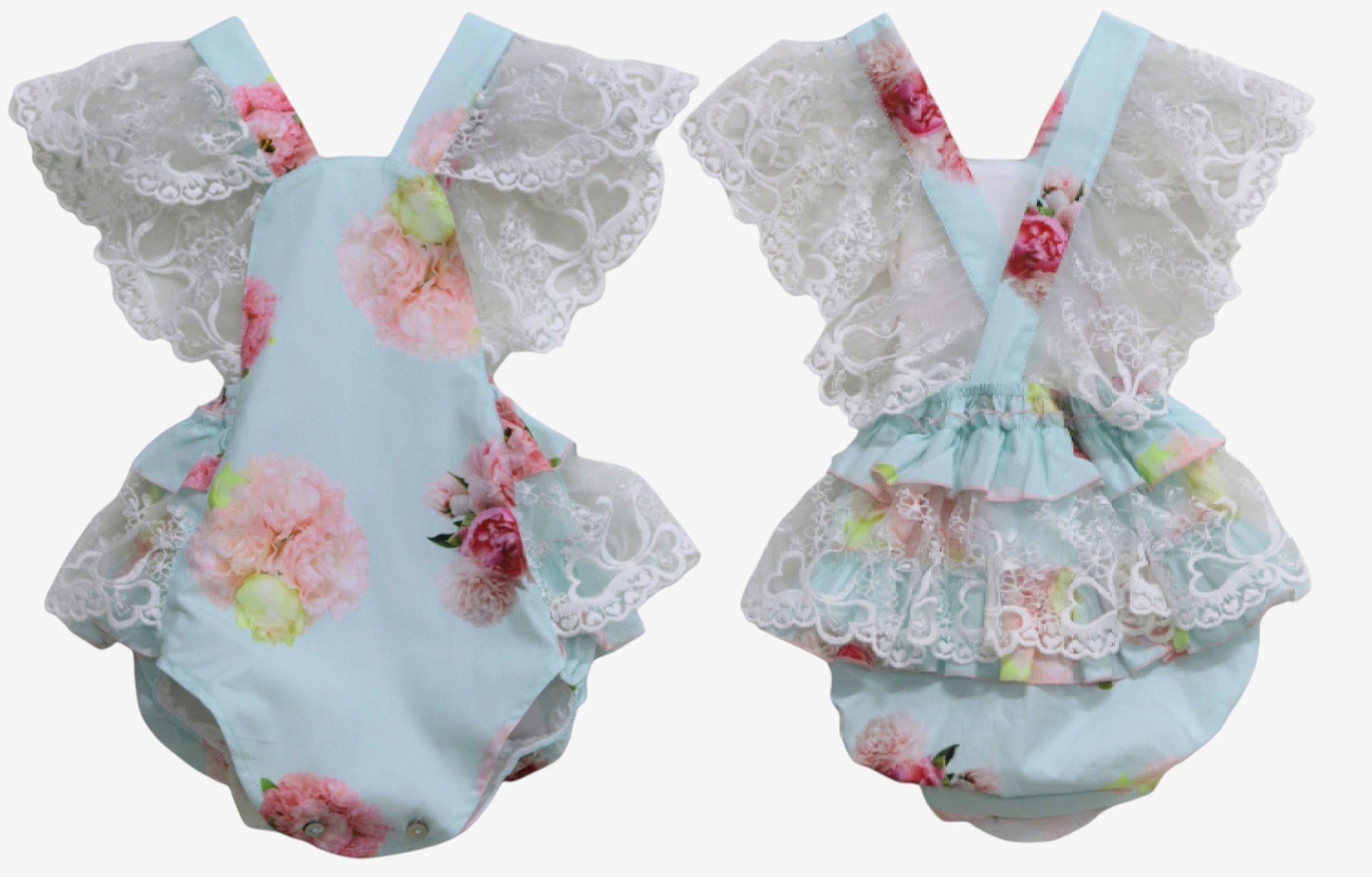 Mint tulle Romper