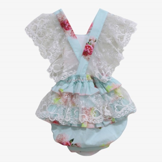 Mint tulle Romper