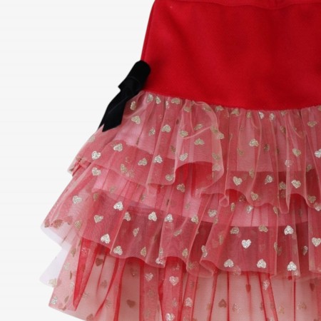 White lace and tulle skirt with bows and rhinestones White lace and tulle skirt with bows and rhinestones