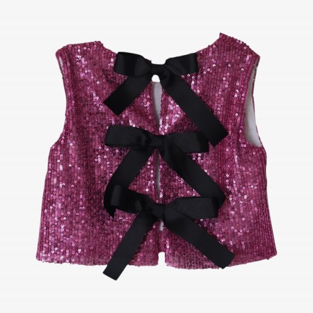 Lilac sequined blouse with bows Lilac sequined blouse with bows