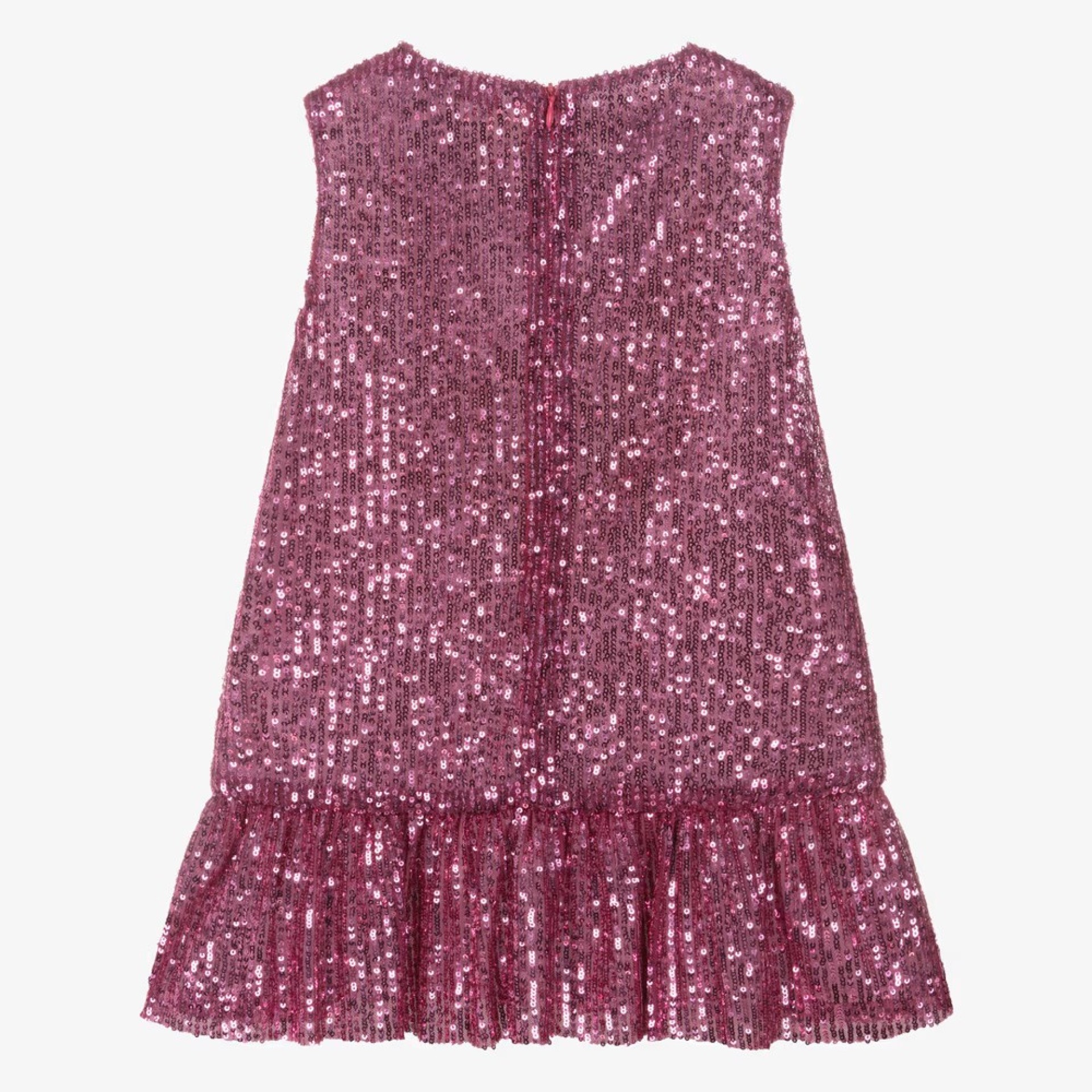 Lilac sequined dress with bows