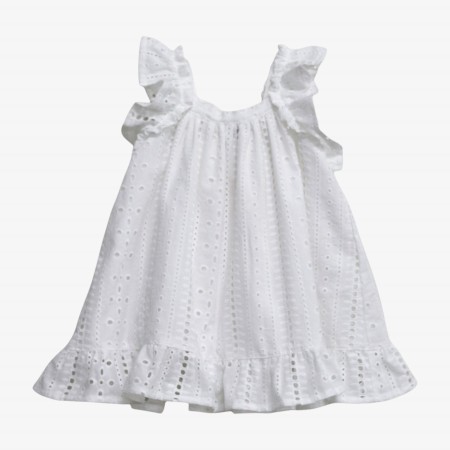 White dress with English embroidery