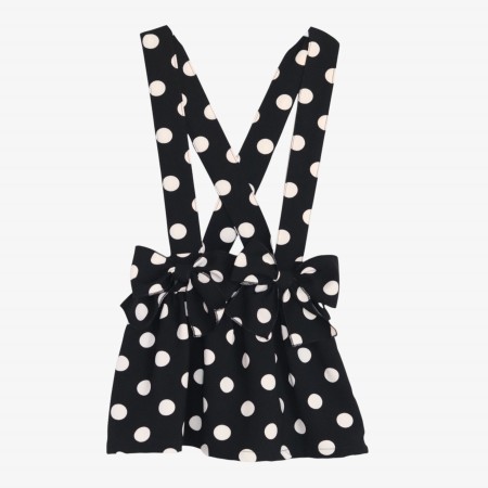 Black strap skirt with cream polka dots Black strap skirt with cream polka dots