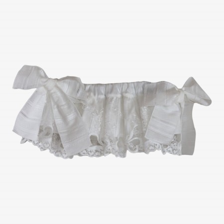 Bloomer blanche brod�e avec tulle