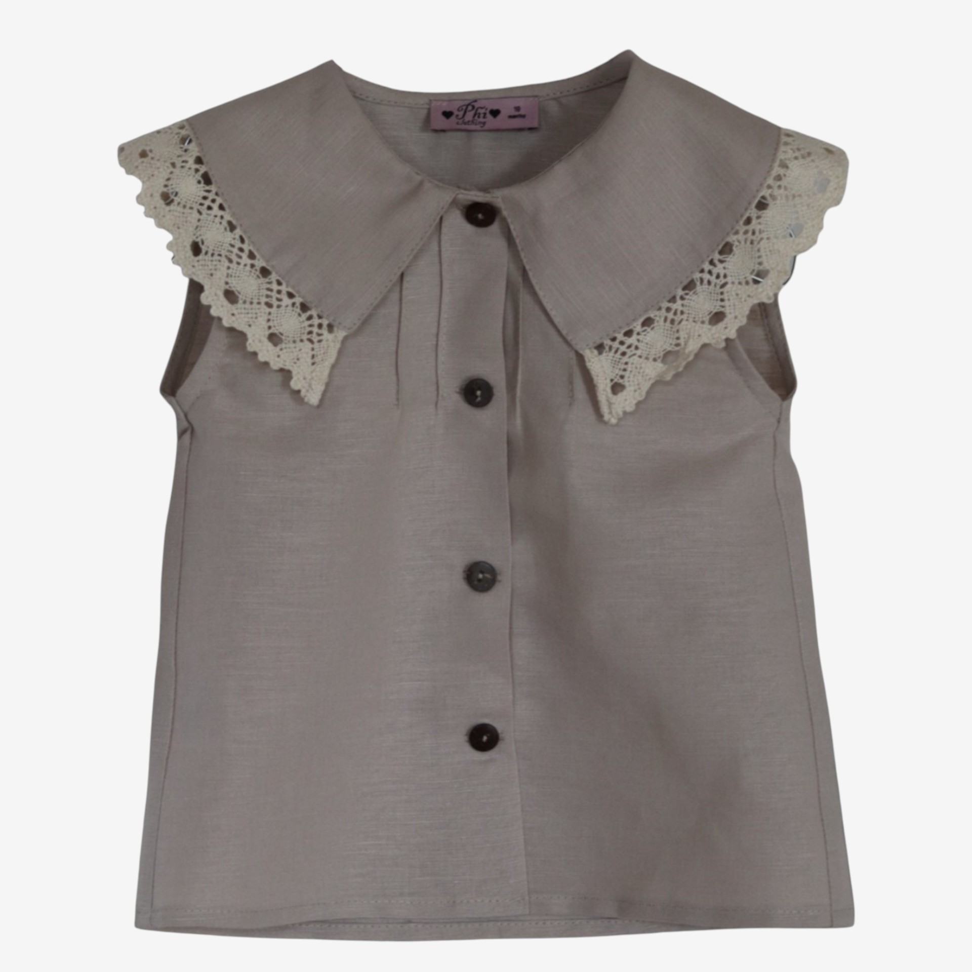 Blusa linho creme com renda
