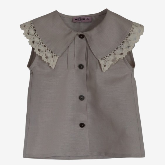Blusa linho creme com renda Blusa linho creme com renda
