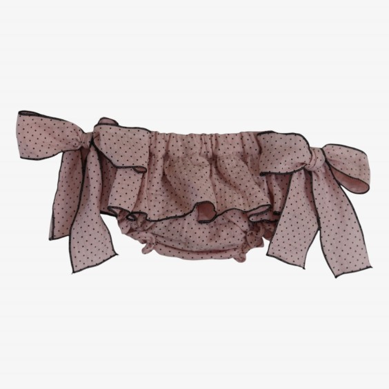 Rose Bloomer with polka dots