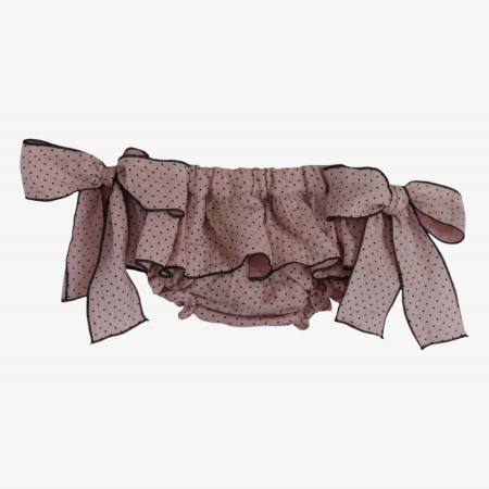 Rose Bloomer with polka dots