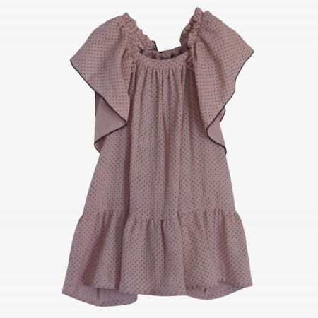 Rose dress with polka dots