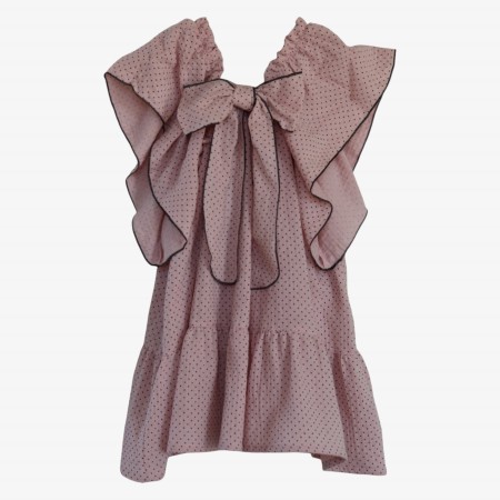 Rose dress with polka dots