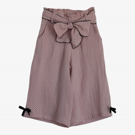 Old rose pants with polka dots
