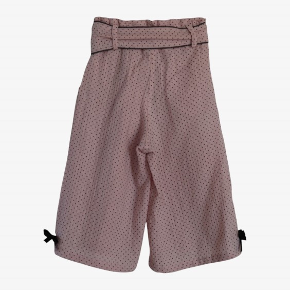Old rose pants with polka dots