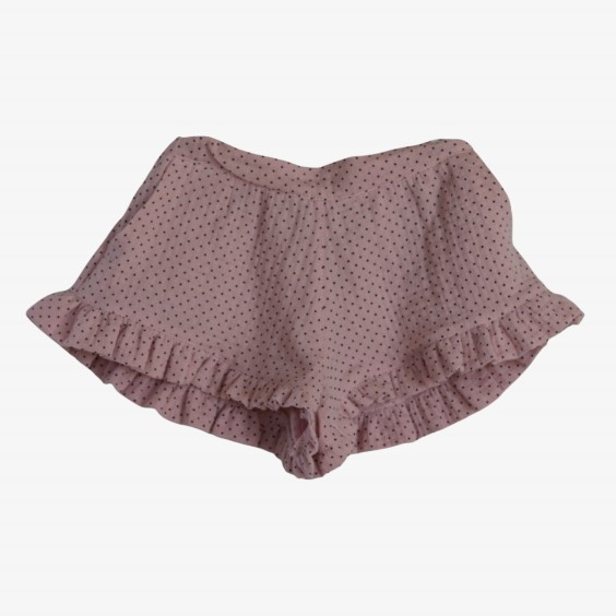 Old rose shorts with polka dots