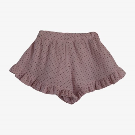 Old rose shorts with polka dots