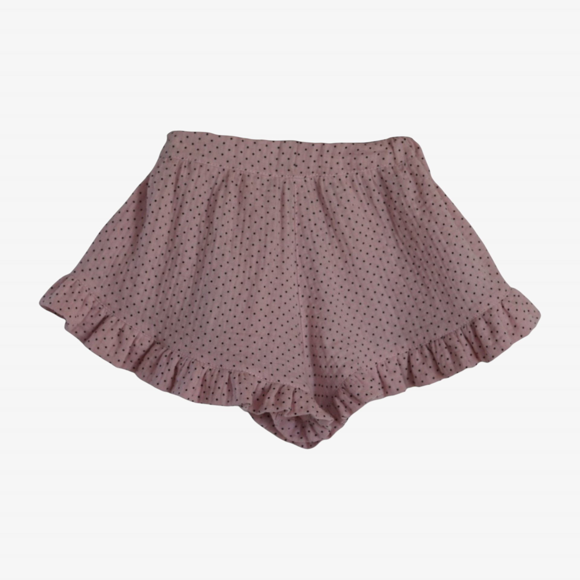 Old rose shorts with polka dots