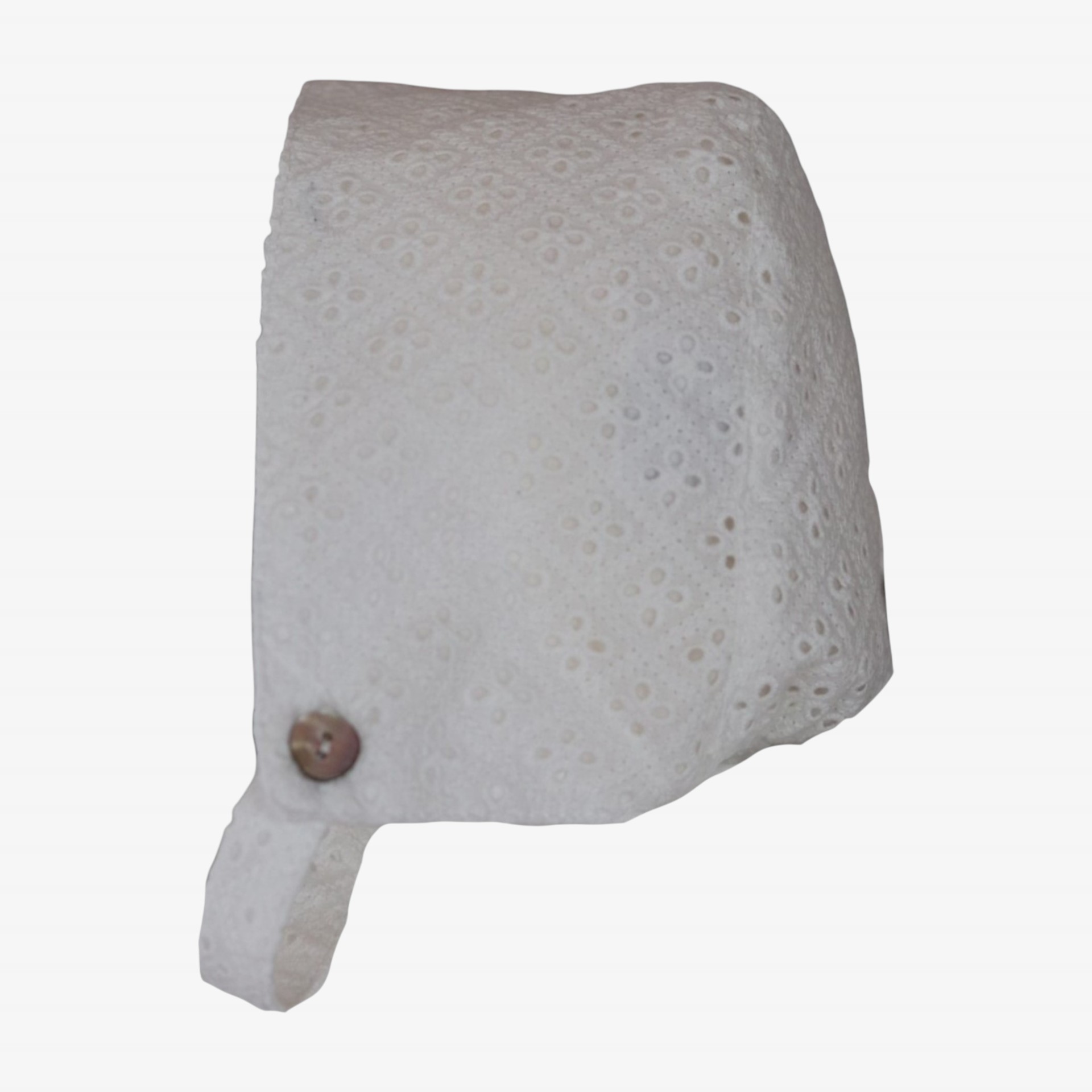 White embroidered bonnet