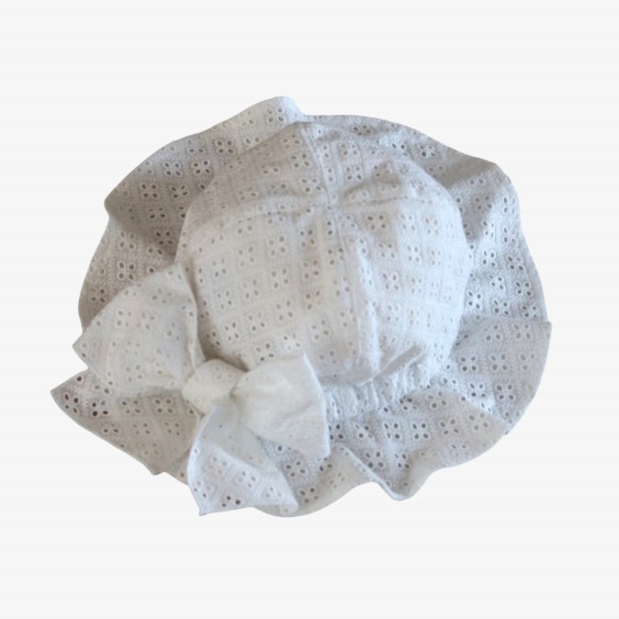 White embroidered hat White embroidered hat