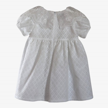 White dress embroidered with tulle White dress embroidered with tulle