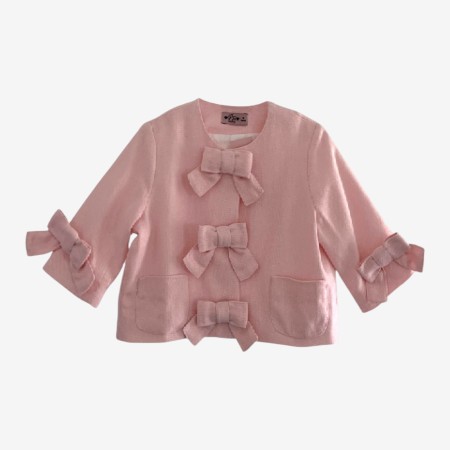 Pink coat with bows Pink coat with bows