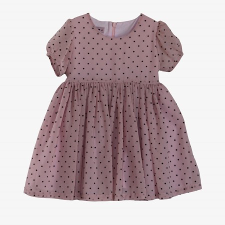 Pink voile dress with dots Pink voile dress with dots