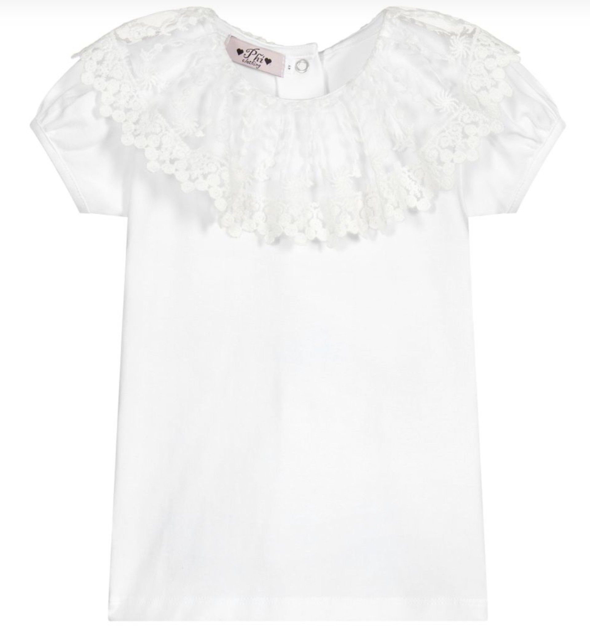 Body/T-shirt with tulle collar