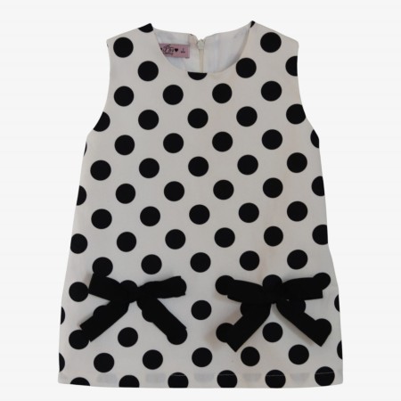 Black polka dot dress