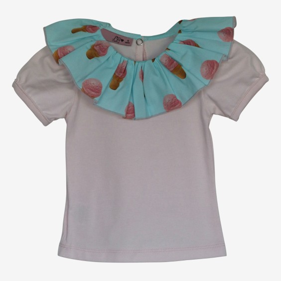 Ice cream collar T-shirt