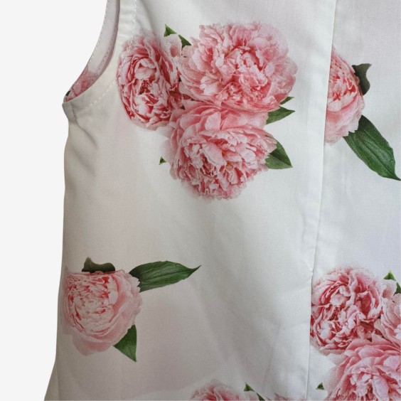 Peony dress with white collar
