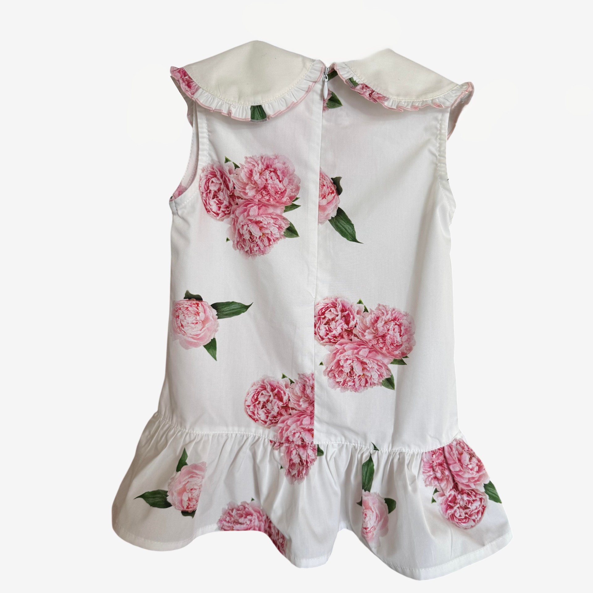 Peony dress with white collar