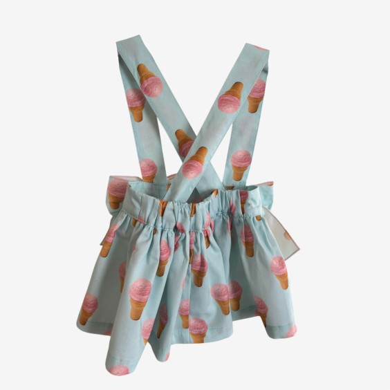 Skirt with icy straps