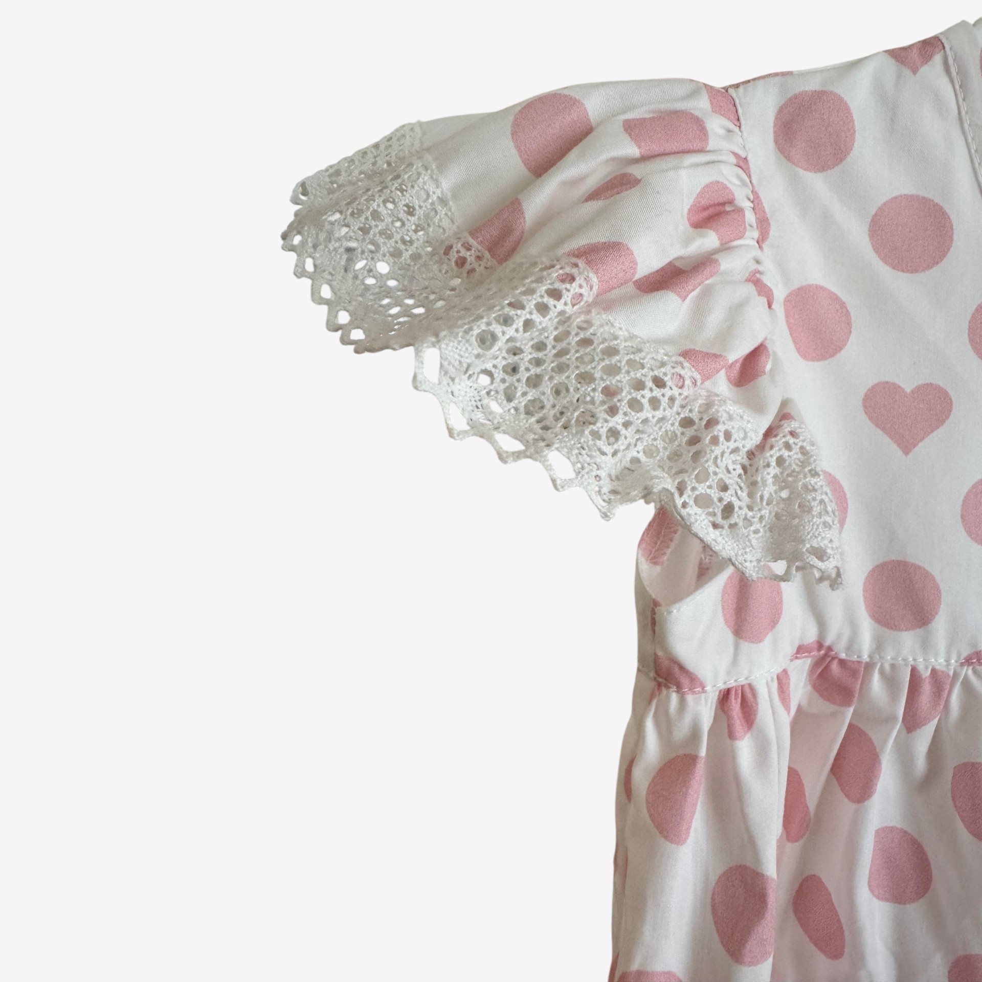 Pink polka dot dress
