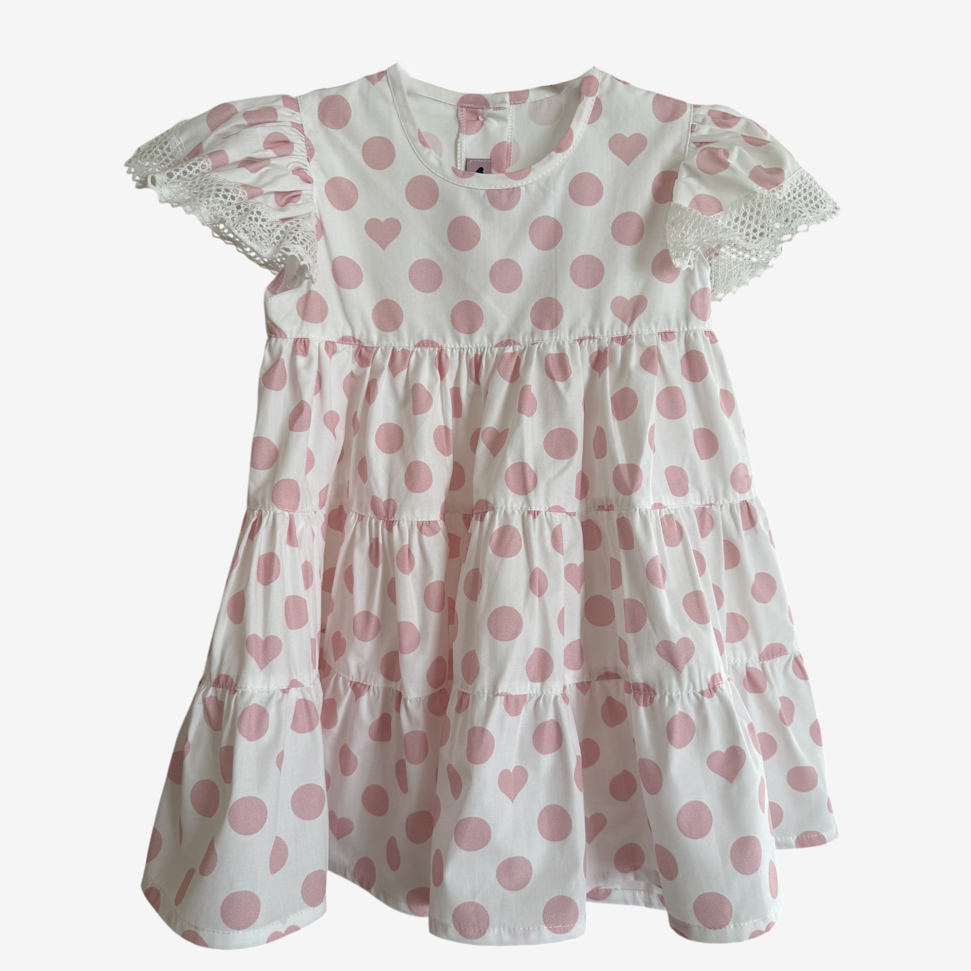 Pink polka dot dress